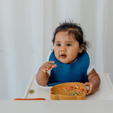 Silicone Baby Bib - Navy