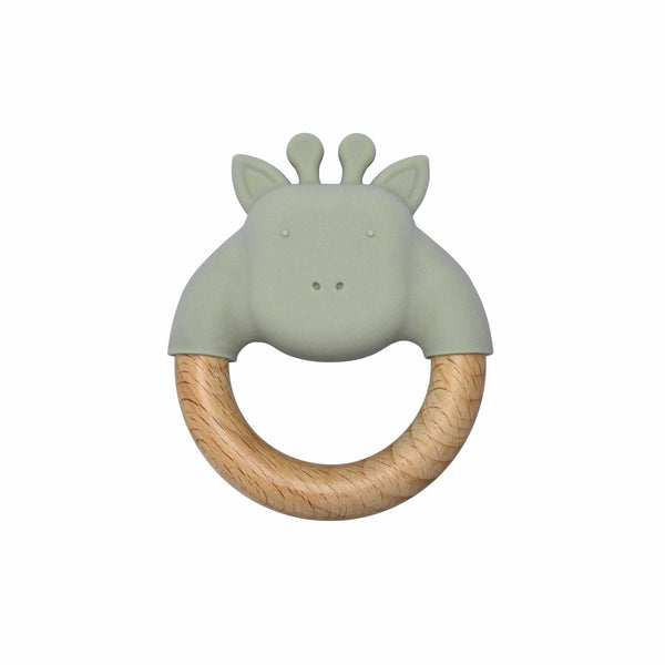 Giraffe Teether || Elio | Buy Silicone + Wood Teethers and Teethers + Clips for Babies from bünky