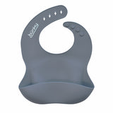 Silicone Bib | Gray | Buy 100% Silicones and Mealtime for Babies from bünky