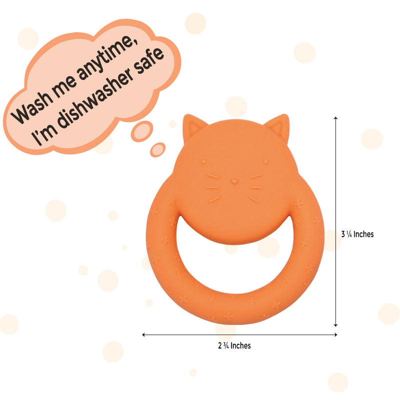 Cat Teether || Kira | Buy Silicone Teethers and Teethers + Clips for Babies from bünky