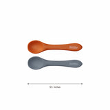 Silicone Spoon 2-Pack Gray & Orange