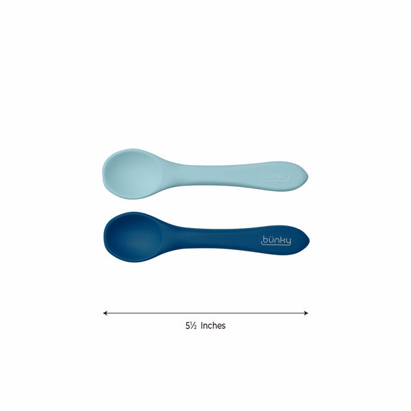 Silicone Spoon 2-Pack Teal & Navy