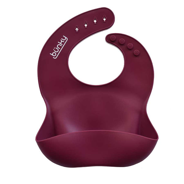 Silicone Bib | Beet | Buy 100% Silicones and Mealtime for Babies from bünky