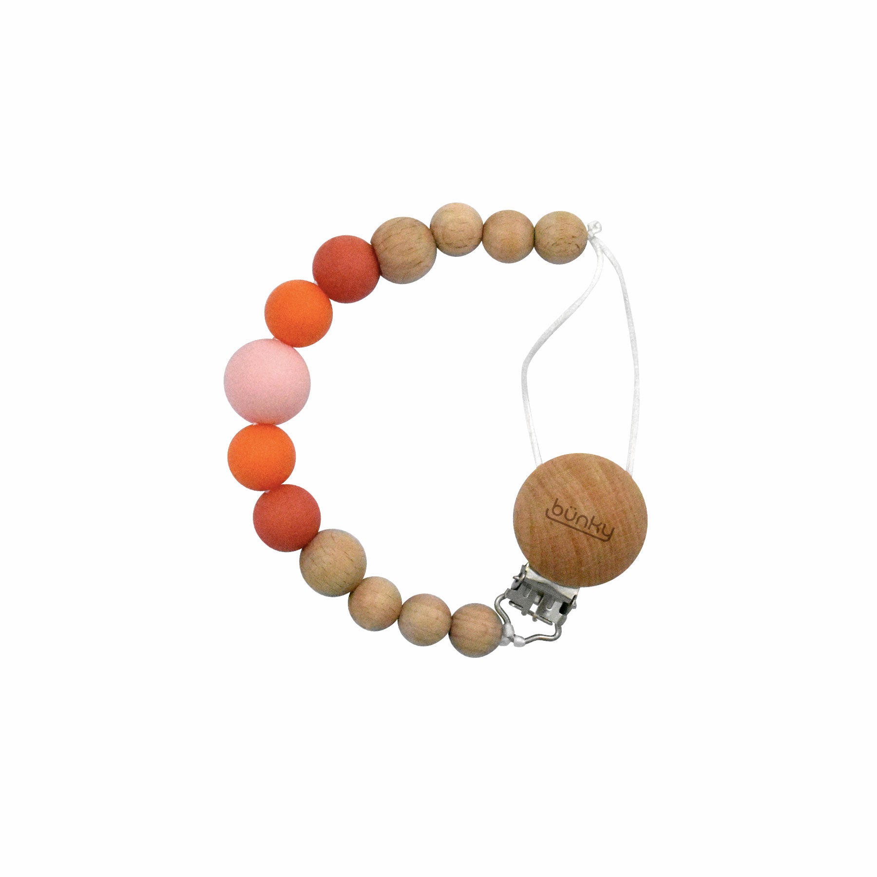 Beaded Pacifier Clips | Silicone + Wood | Scandinavian, Swedish Look ...