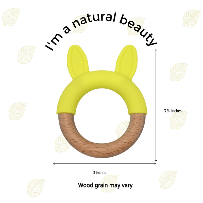 Bunny Teether || Dane | Buy Silicone + Wood Teethers and Teethers + Clips for Babies from bünky