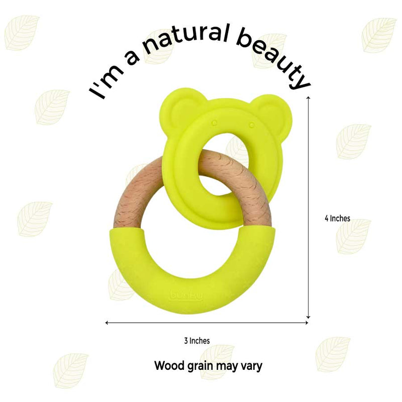 Bear Teether || Kole | Buy Silicone + Wood Teethers and Teethers + Clips for Babies from bünky