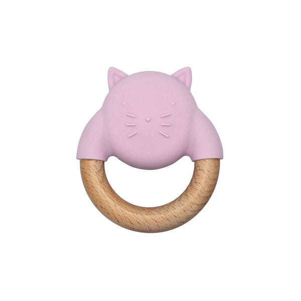 Cat Teether || Juju | Buy Silicone + Wood Teethers and Teethers + Clips for Babies from bünky
