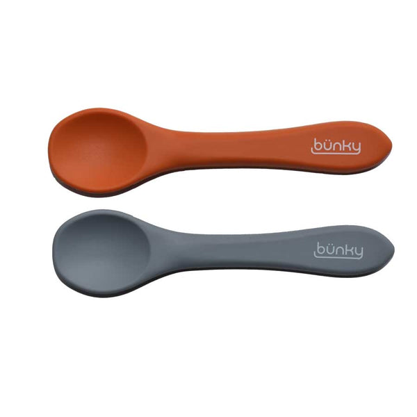 Silicone Spoon 2-Pack | Buy bunkybabys and Mealtime for Babies from bünky